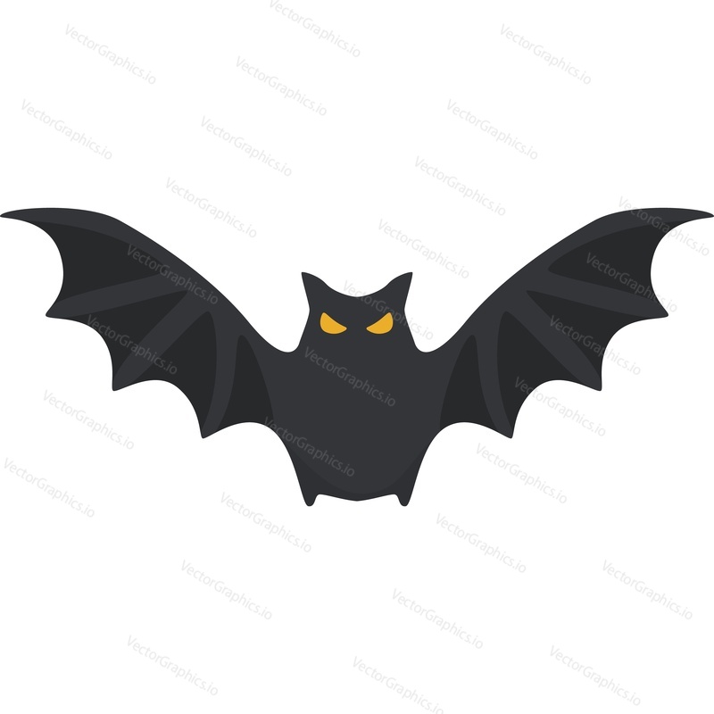 Bat mystic animal vector icon isolated on white background