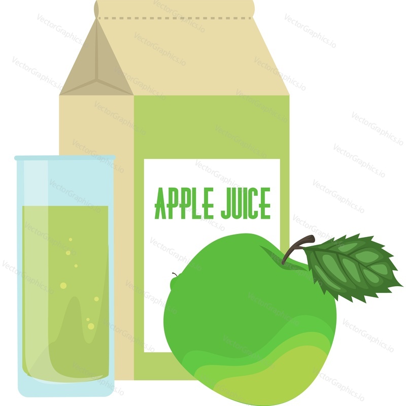 Apple juice advertisement vector icon isolated on white background