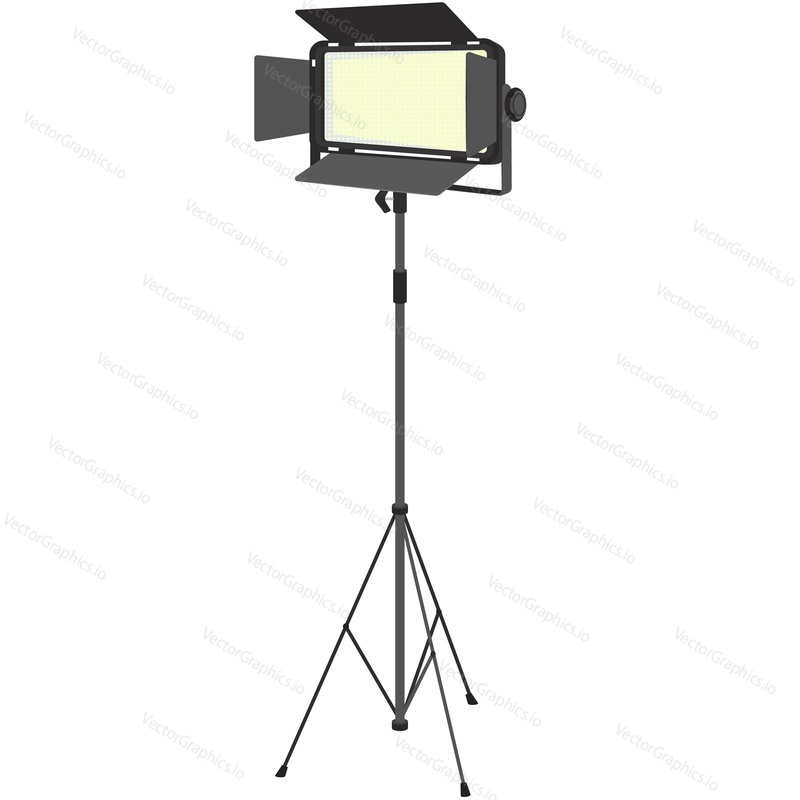 Векторный значок лампы стоячего прожектора, изолированный на белом фоне