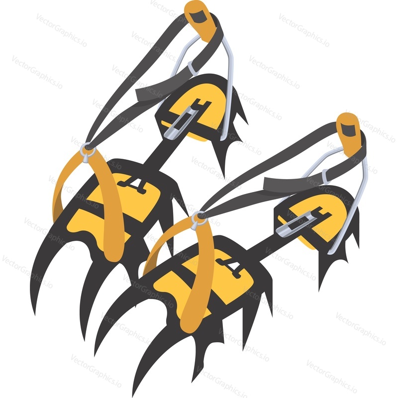 snowshoe claws vector icon isolated on white background