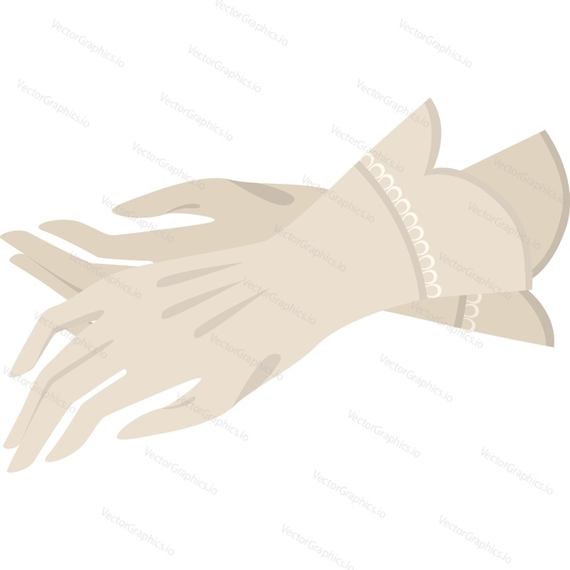 Векторный значок женских модных перчаток, изолированный на белом фоне