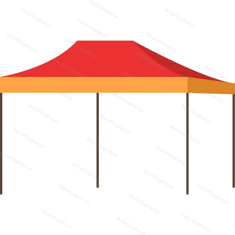 Векторный значок наружной палатки, изолированный на белом фоне