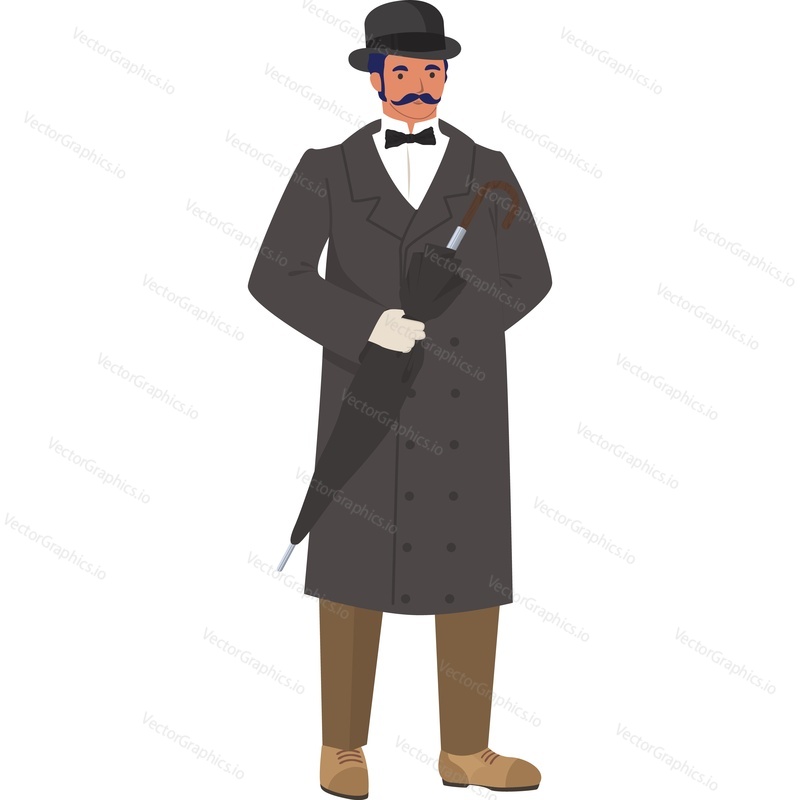 English gentleman vector icon isolated on white background