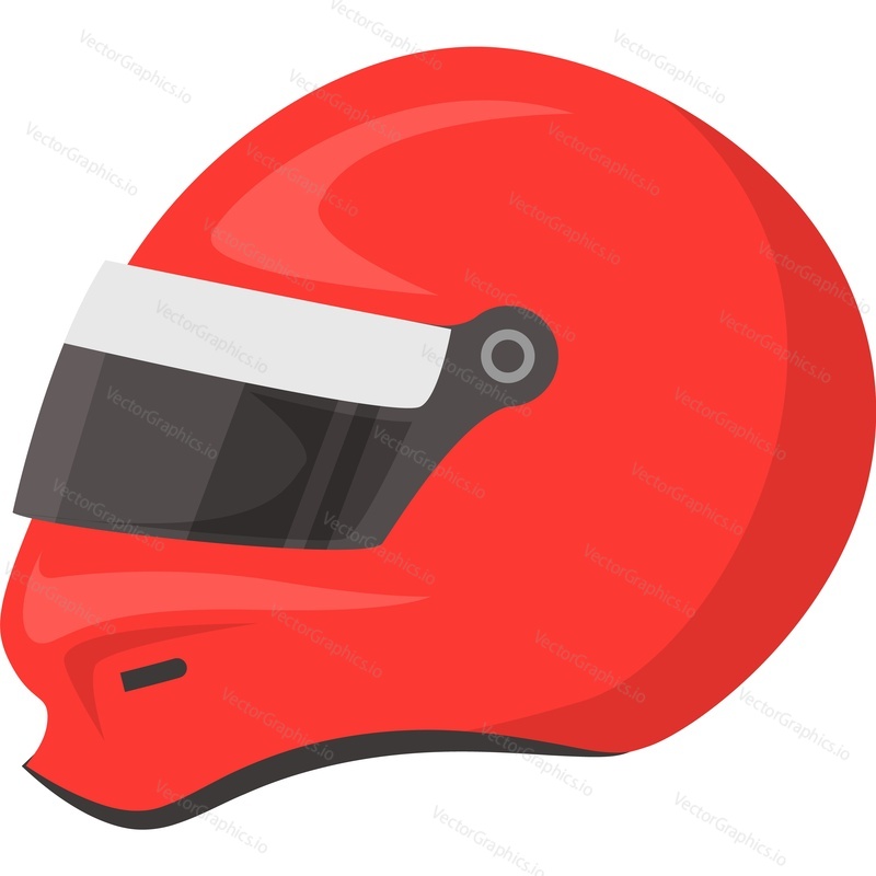 Race driver helmet vector icon isolated on white background