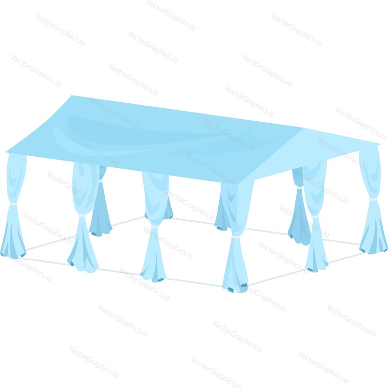 Векторный значок палатки кафе на открытом воздухе, изолированный на белом фоне