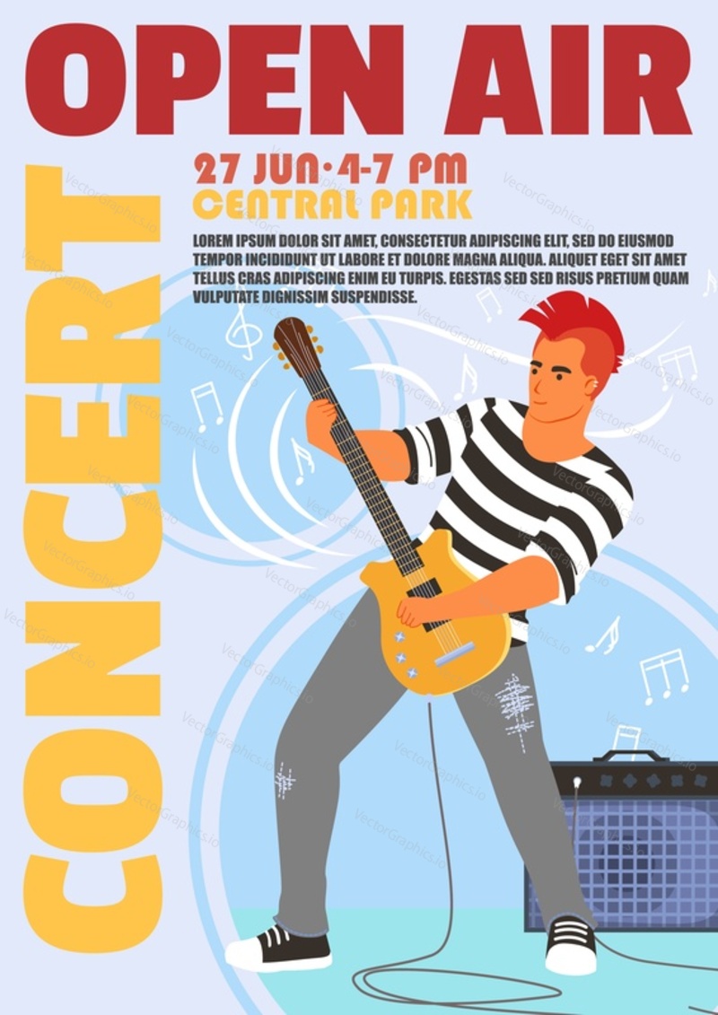 Open air concert in central