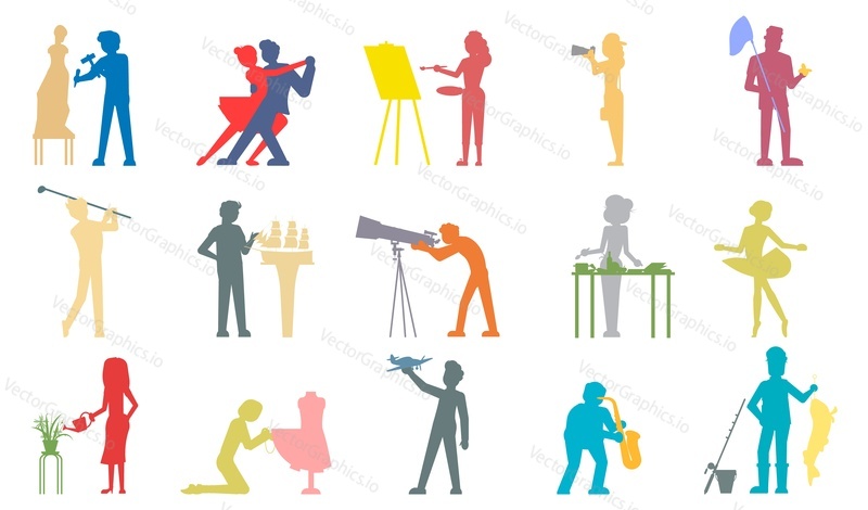 People craft and active hobbies