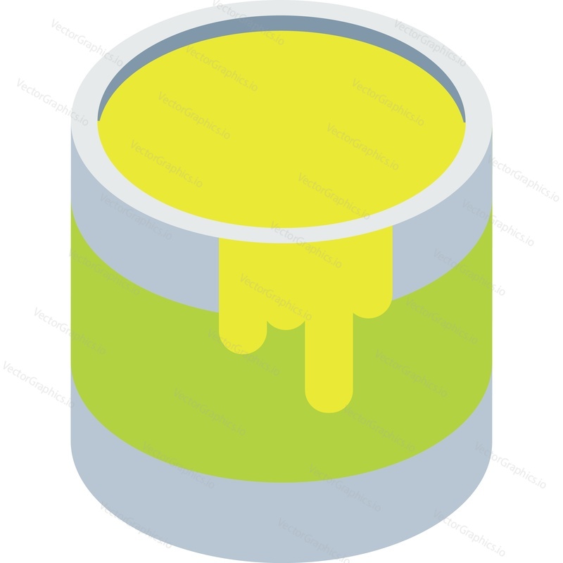 Paint can icon. Vector bucket tin container with color for house renovation and wall decoration