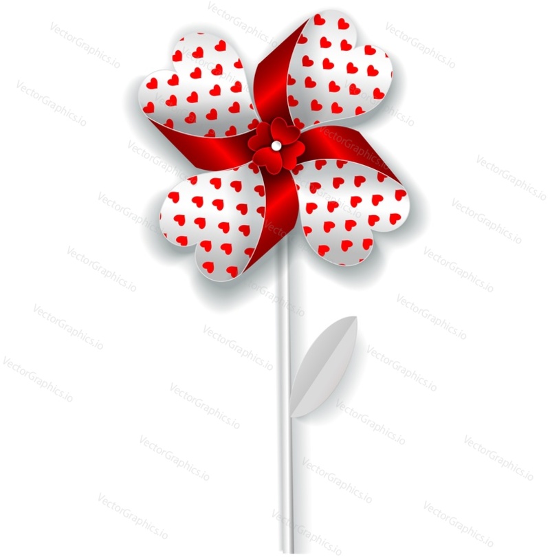 Flower pinwheel vector. Paper wind