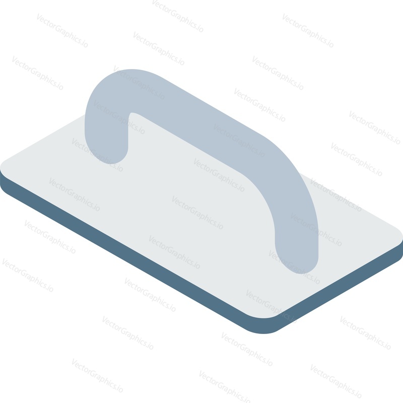 Plastering trowel tool vector. Finishing plaster spatula icon. Construction equipment isolated on white background
