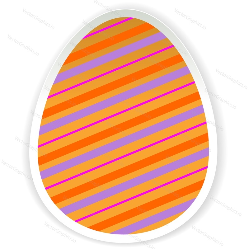 Easter egg vector illustration spring pattern isolated. Happy design food icon. Seasonal religion holiday ornament decoration on white background