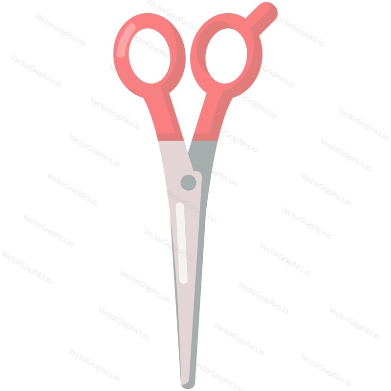 Vector scissors. Shears icon. Barber, hairdresser hair cut tool illustration. Sharp grooming instrument isolated on white background