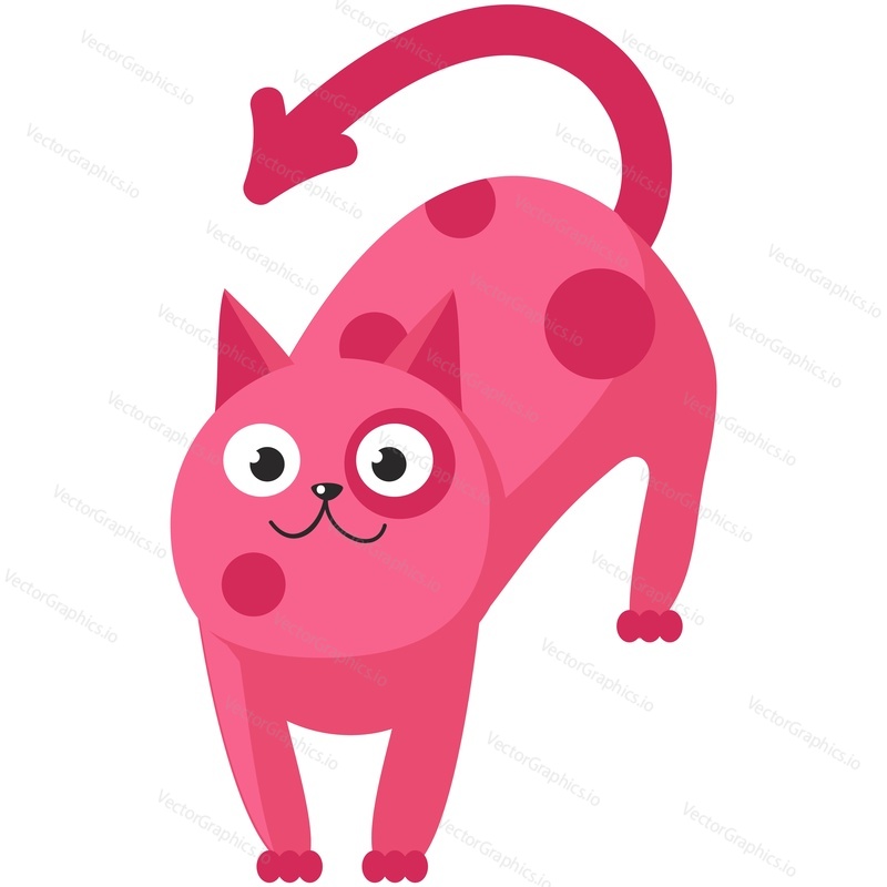 Zodiac cat Scorpio vektor roztomilý horoskop ikona. Legrační astrologie pet kreslený design. Doodle zodiacal kotě zvíře ilustrace izolovaných na bílém pozadí