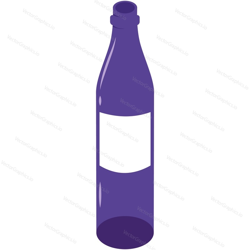 Glass bottle icon vector isolated on white background. Drink packing materials. Trash recycle and sort for planet environment conservation