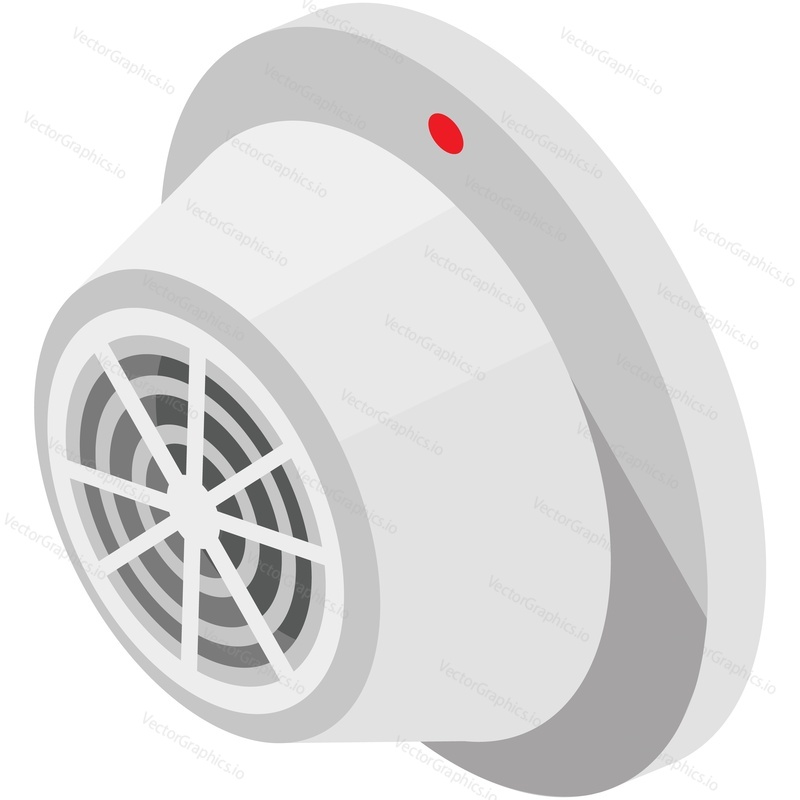 Home surveillance system element vector icon. Safety technology and house access security. Isometric motion sensor or detector