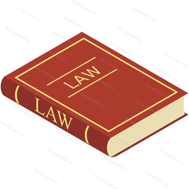 Law book isometric icon vector.