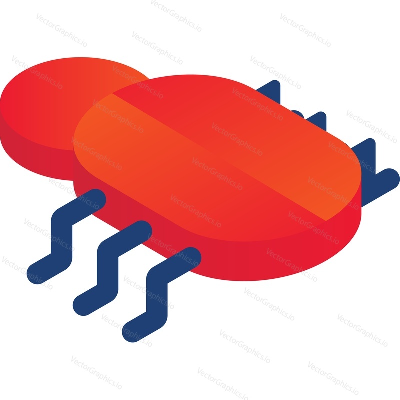 Computer bug vector icon. Software