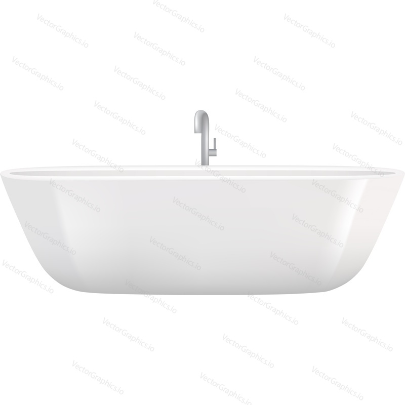 Realistic white sink with faucet