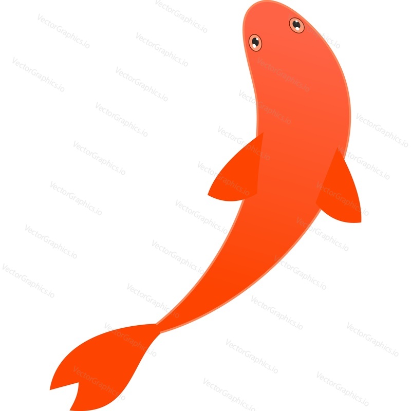 Paper cut river fish vector.