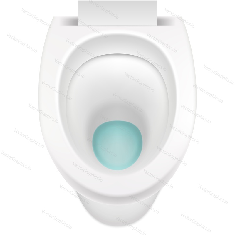 Toilet bowl icon. Hygiene vector. Top view closet seat lavatory symbol isolate on white background