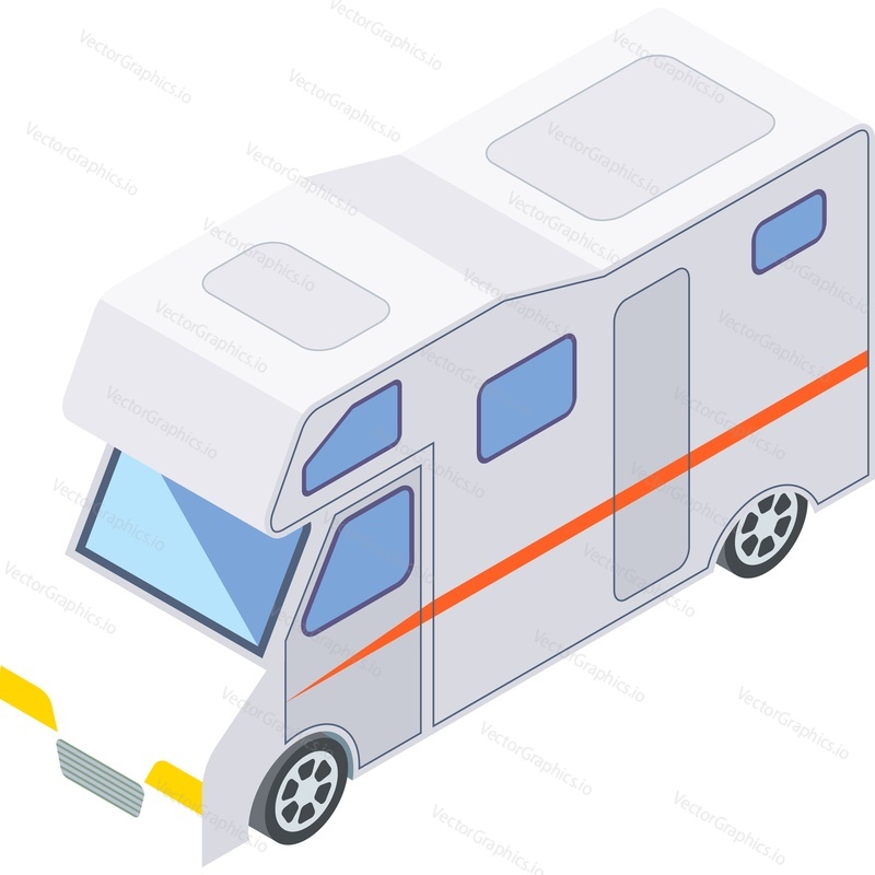 Rent trailer vector. Rental service icon. Caravan automobile isolated on white background