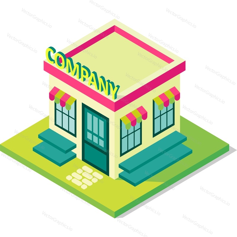 Company building vector. City business