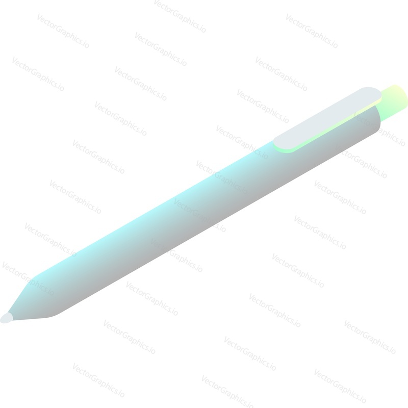 Pen vector icon isolated design. Ink ballpoint marker 3d stationery for school or office on white background