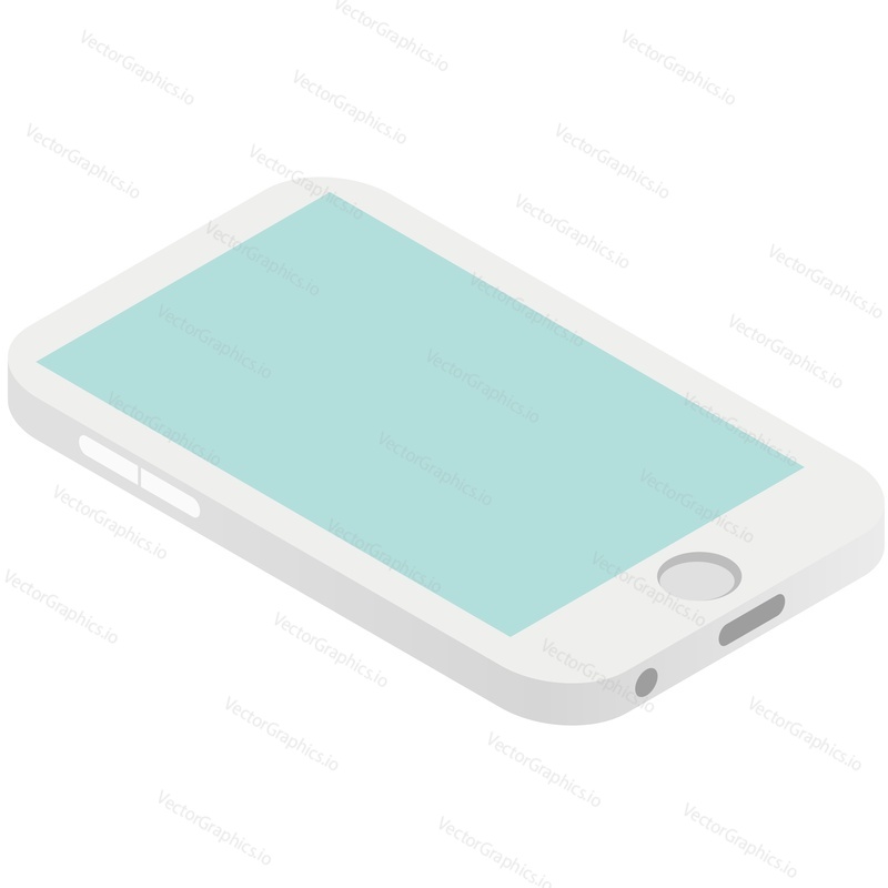 Smartphone 3d isometric vector icon isolated on white background. Digital technology, modern device gadget