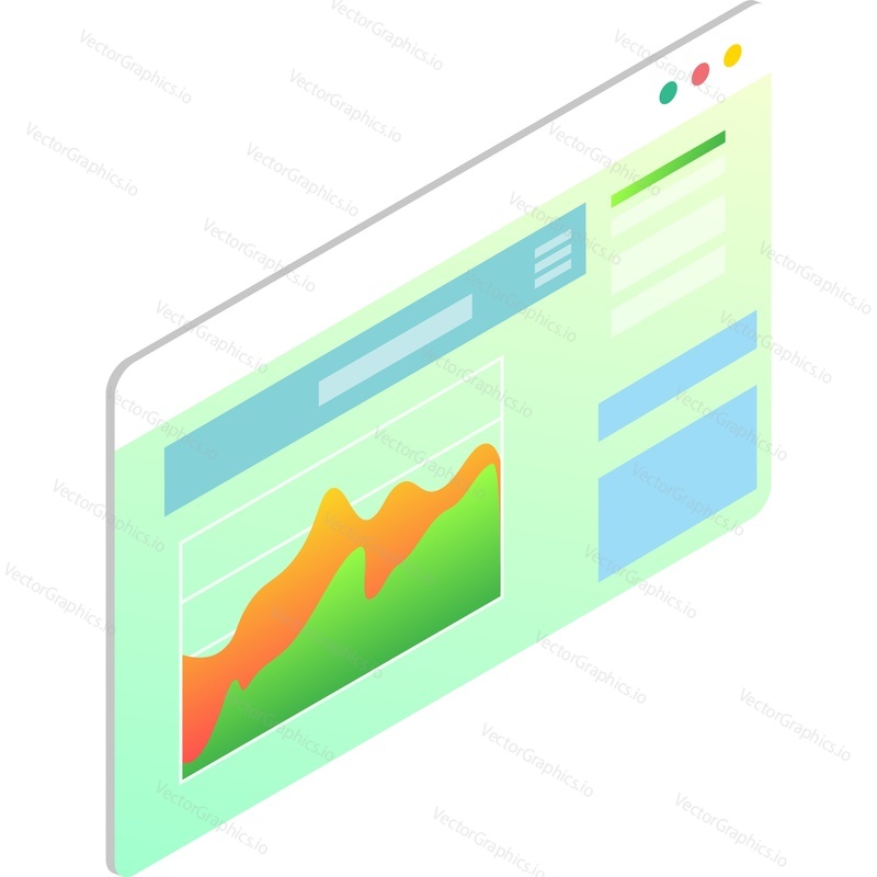 Business data infographic vector icon. Web digital chart and graph isolated on white background