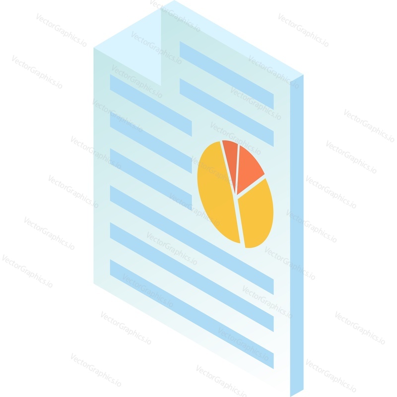 Company loans paper business report vector icon. Financial economy chart and graphs file isolated on white background