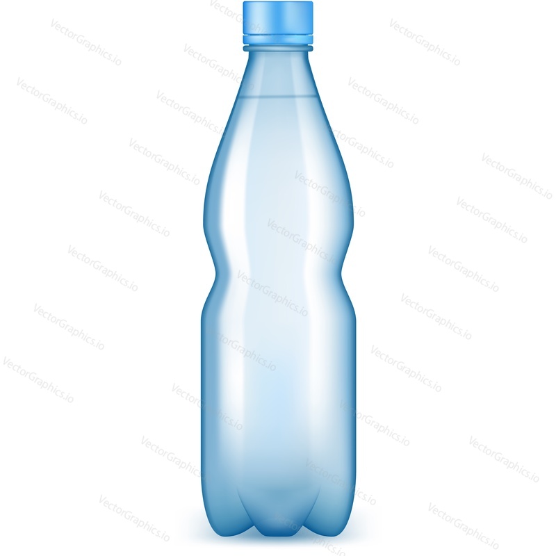 Water bottle vector. Plastic drink drink package icon. Beverage natural fresh product packaging isolated