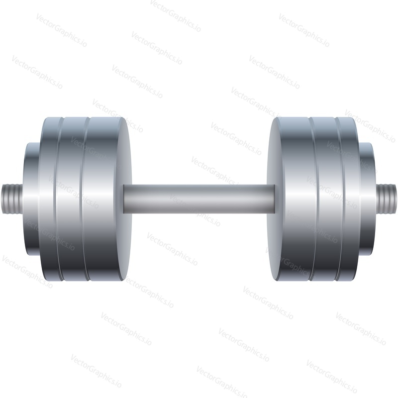 Gym stackable dumbbells vector icon. Realistic fitness equipment for power workout, strength muscle pumping tool isolated on white background