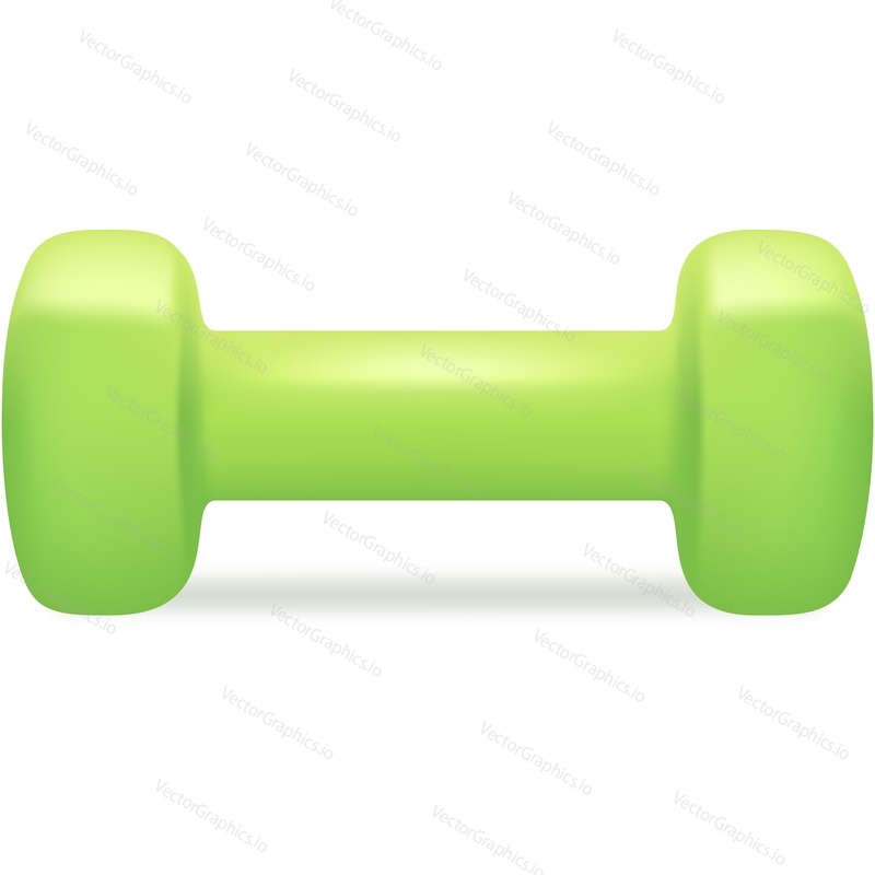 Gym dumbbells vector icon. Realistic fitness equipment for power workout, strength muscle pumping tool isolated on white background