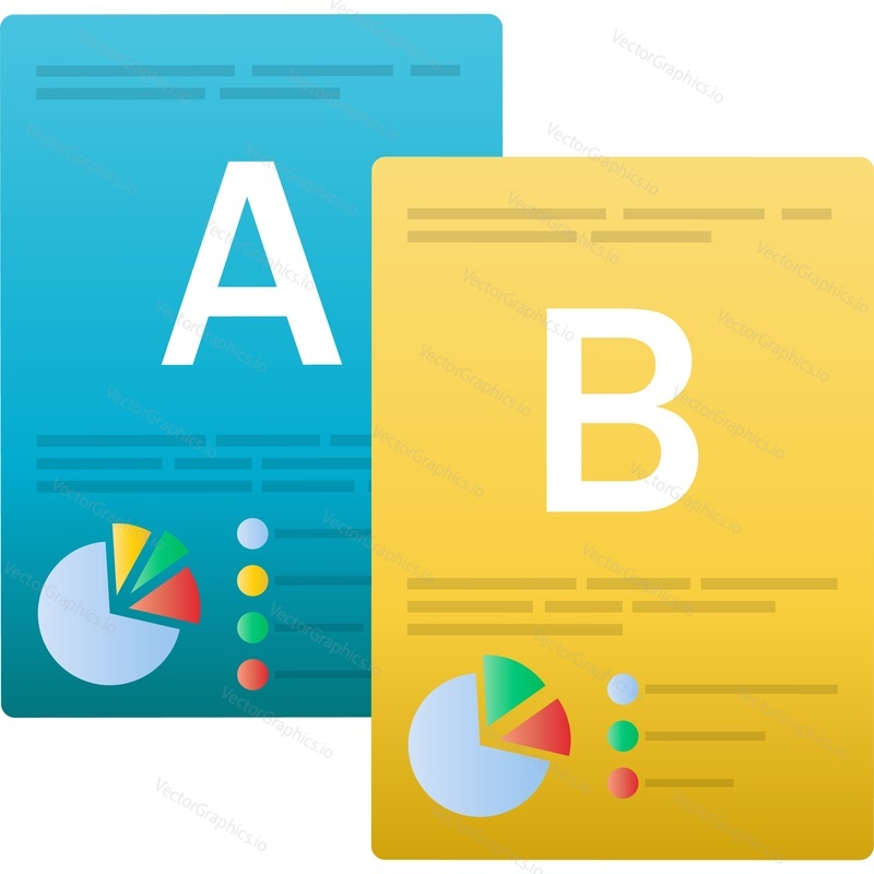 Goals list vector. Business paper with target icon. Document with complete strategy, marketing research and test form