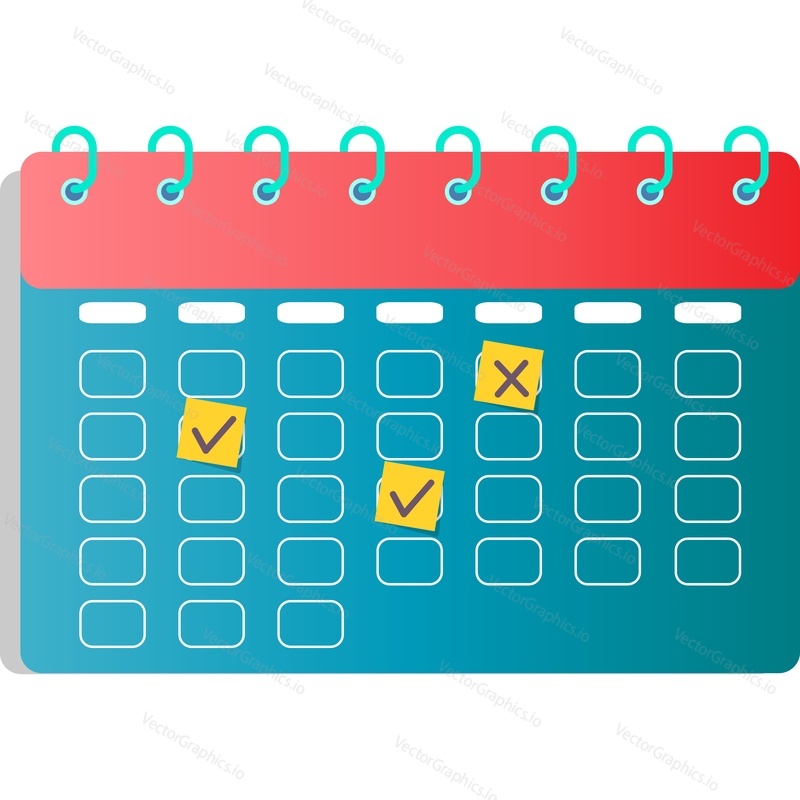 Business calendar icon. Event schedule planner vector. Week and month plan, work reminder and day of appointment or deadline management