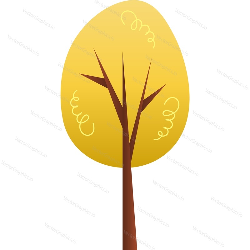 Tree icon. Garden or forest plant vector. Landscape vegetation on white background