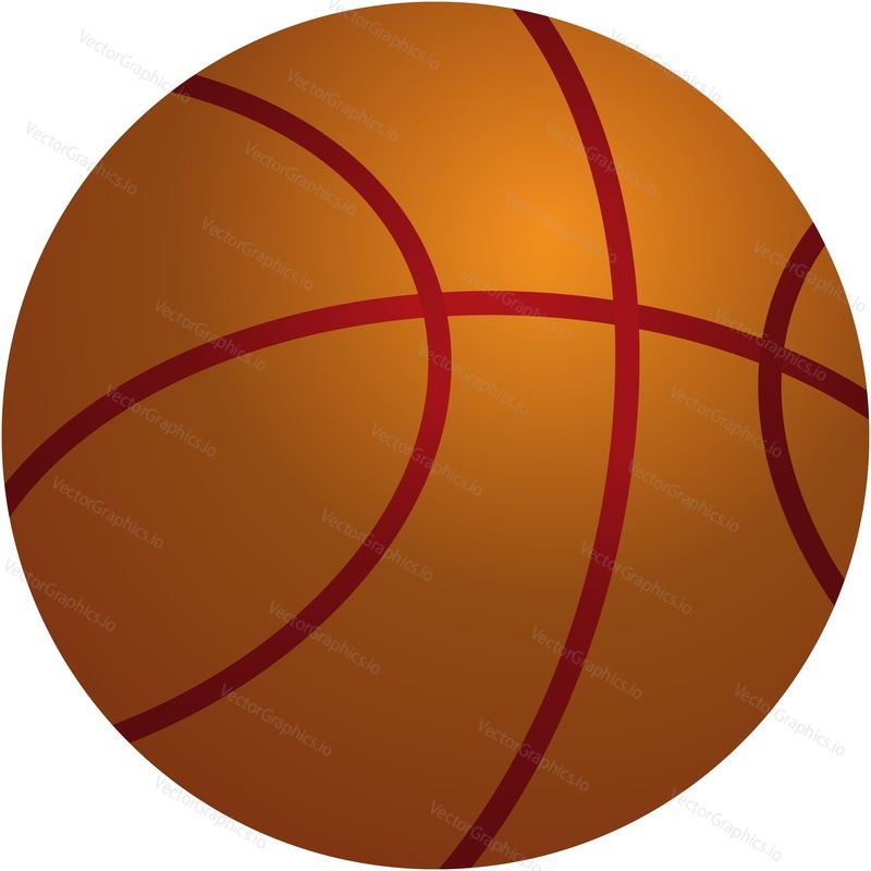 Ball vector. Basketball icon. 3d sport equipment isolated on white background