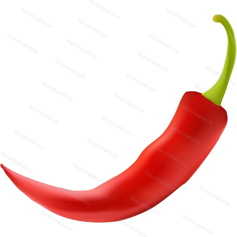 Chili pepper vector. Ikona horkého kořeněného jídla. Mexické cayenne symbol izolovaných na bílém pozadí