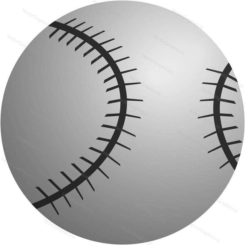 Ball vector. Baseball icon. 3d sport equipment isolated on white background