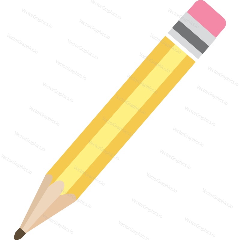 Pencil vector. Art tool icon. Artist supply isolated on white background. Painter craft instrument for drawing