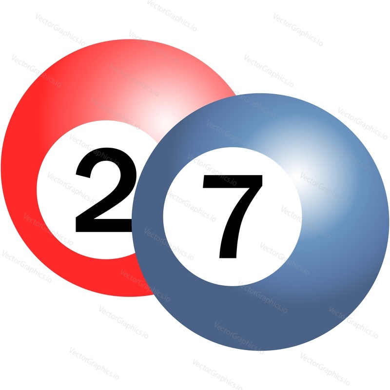 Bingo icon. Vector lucky ball for lottery game. Gambling sphere with number isolated on white background