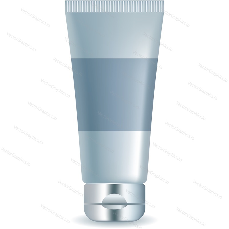 Cosmetics tube vector. Cream package icon. Blank container mockup for lotion, toothpaste, gel or shampoo isolated on white background