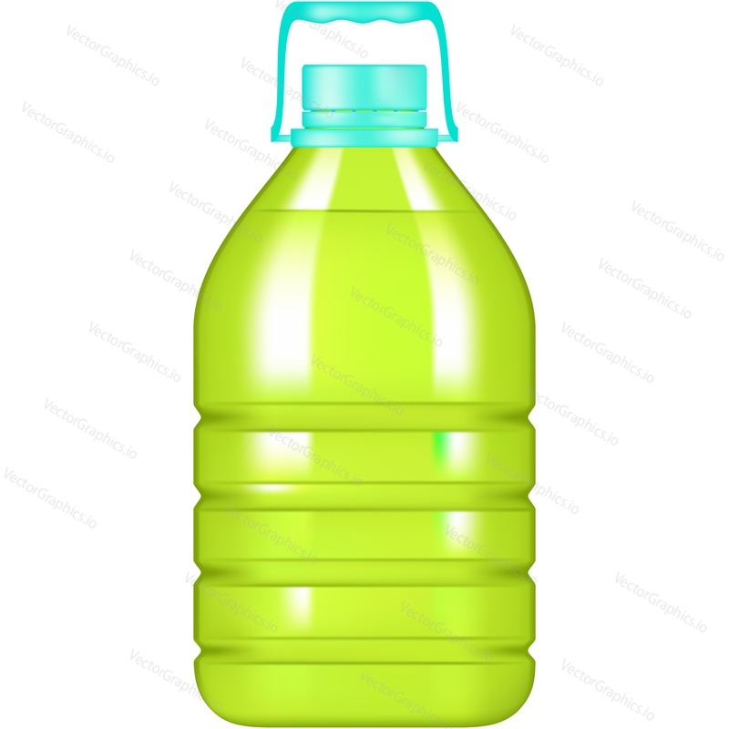 Cannabis oil bottle vector icon. Big plastic pack with medical essential isolated on white background.