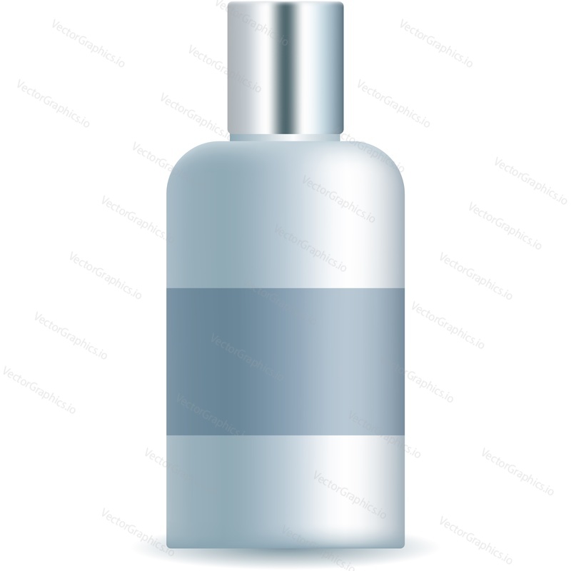 Cosmetics bottle mockup vector. Beauty product jar icon. Cream, soap or shampoo package isolated on white background