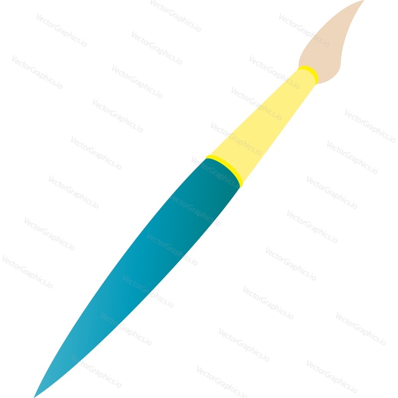 Paint brush vector. Art tool icon. Artist paintbrush isolated on white background. Painter craft instrument for drawing