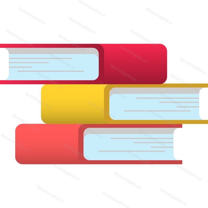 Book stack vector. Ikona hromady školní učebnice. Knihovna nebo knihkupectví symbol izolovaných na bílém pozadí