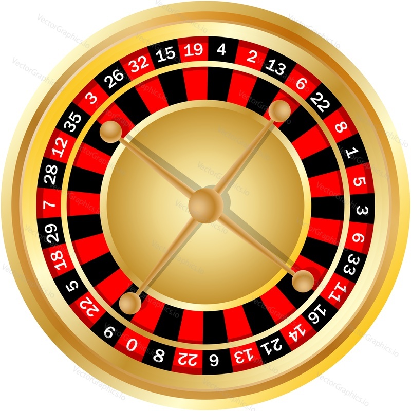 Roulette game icon. Casino gambling fortune wheel vector isolated on white background