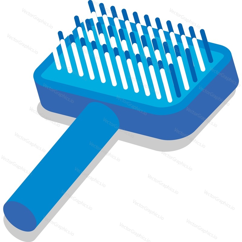 Dog brush icon. Pet grooming vector. Hairbrush for massage and animal beauty care isolated on white background